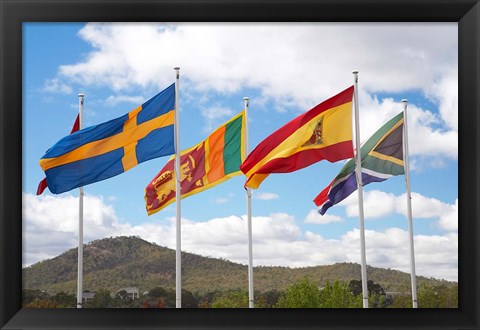 Framed Australia, International Flags, Commonwealth Place Print