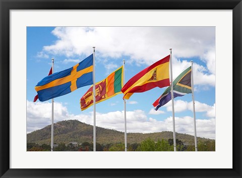 Framed Australia, International Flags, Commonwealth Place Print