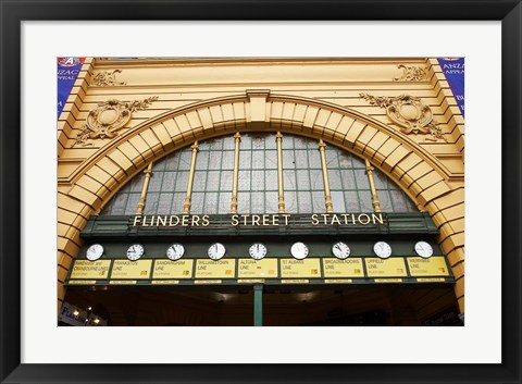 Framed Australia, Melbourne, Flinders Street Train Station Print
