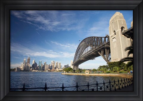 Framed Australia, New South Wales, Sydney Harbour Bridge and CBD Print