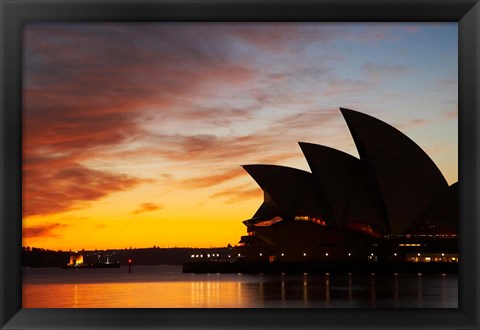 Framed Australia, New South Wales, Sydney Opera House at Dawn Print