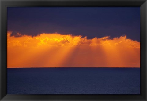 Framed Sunrise over Tasman Sea, Australia Print