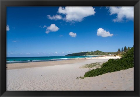 Framed Australia, Byron Bay&#39;s beautiful turquoise beaches Print