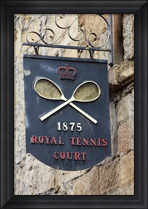 Framed Sign for Royal Tennis Court (1875), Tasmania, Australia Print