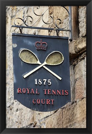 Framed Sign for Royal Tennis Court (1875), Tasmania, Australia Print