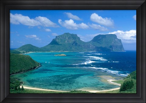 Framed New South Wales lagoon, Lidgbird &amp; Gower, Australia Print