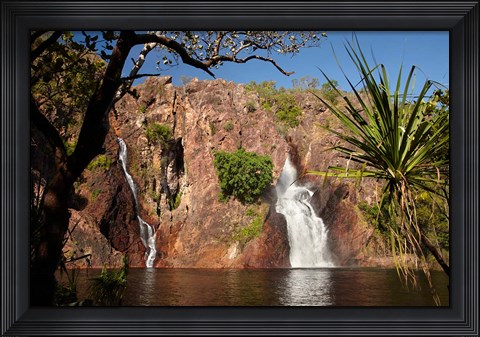 Framed Cascade of Wangi Falls, Litchfield National Park, Northern Territory, Australia Print