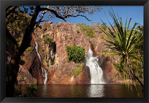 Framed Cascade of Wangi Falls, Litchfield National Park, Northern Territory, Australia Print