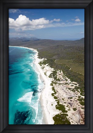 Framed Friendly Beaches Coastline, Freycinet NP, Australia Print