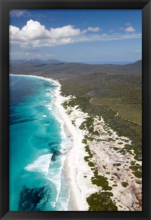 Framed Friendly Beaches Coastline, Freycinet NP, Australia Print