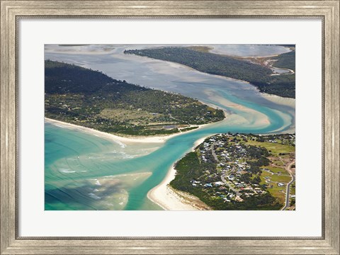 Framed Moulting Lagoon, Great Oyster Bay, Freycinet, Australia Print