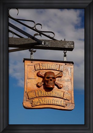 Framed Pub sign, Victoria Dock, Hobart, Australia Print