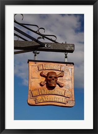 Framed Pub sign, Victoria Dock, Hobart, Australia Print