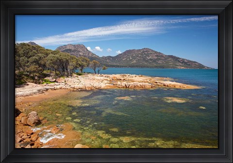 Framed Rocks, Coles Bay, The Hazards, Freycinet, Australia Print