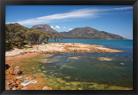 Framed Rocks, Coles Bay, The Hazards, Freycinet, Australia Print