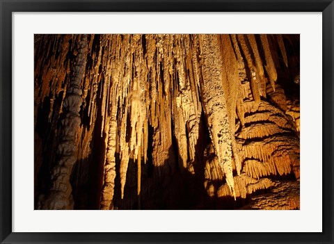 Framed Stalactites, Newdegate Cave, Hastings Caves, Australia Print