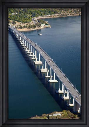 Framed Tasman Bridge, River Derwent, Tasmania, Australia Print