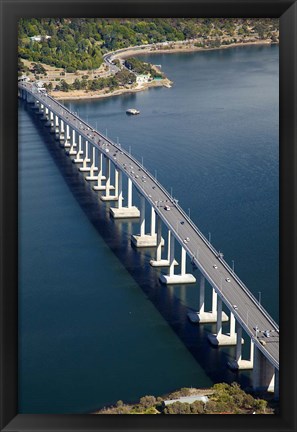 Framed Tasman Bridge, River Derwent, Tasmania, Australia Print