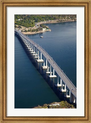 Framed Tasman Bridge, River Derwent, Tasmania, Australia Print