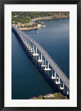 Framed Tasman Bridge, River Derwent, Tasmania, Australia Print