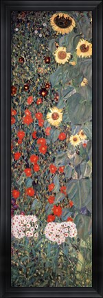 Framed Garden with Sunflowers, c.1906 Print