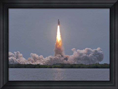 Framed Launch of Space Shuttle Atlantis Print