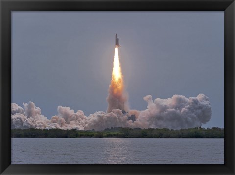 Framed Launch of Space Shuttle Atlantis Print