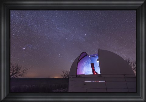 Framed Domed Observatory, Crowell, Texas Print
