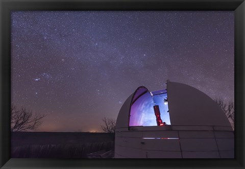 Framed Domed Observatory, Crowell, Texas Print