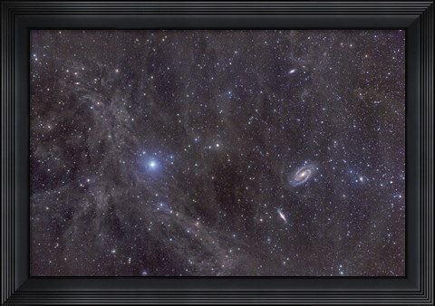 Framed Galaxies M81 and M82 Print