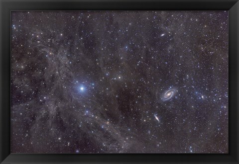 Framed Galaxies M81 and M82 Print