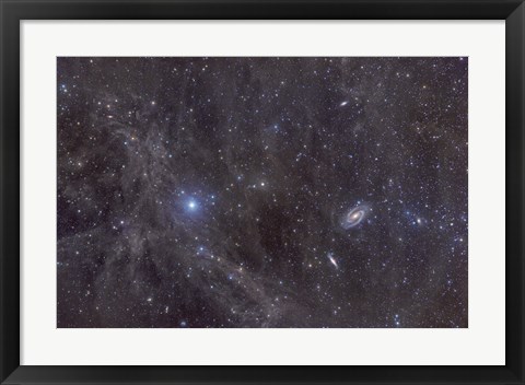 Framed Galaxies M81 and M82 Print