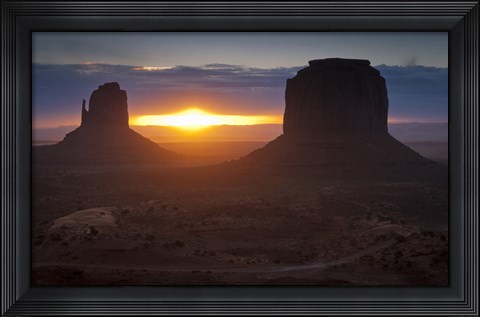 Framed Mitten Formations in Monument Valley, Utah Print