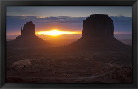 Framed Mitten Formations in Monument Valley, Utah Print