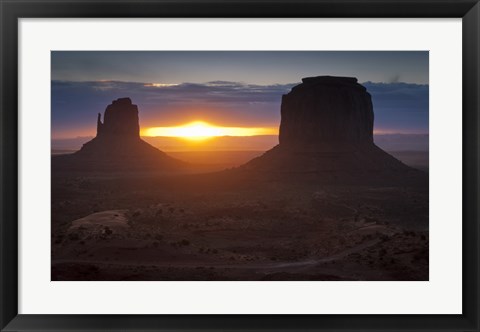 Framed Mitten Formations in Monument Valley, Utah Print