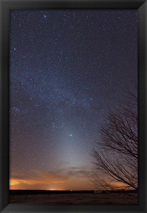 Framed Zodiacal Light and Milky Way over the Texas Plains Print