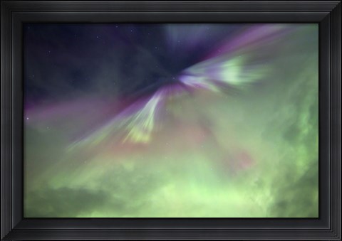 Framed Aurora Borealis and Big Dipper Burst, Canada Print