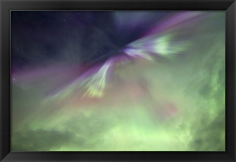 Framed Aurora Borealis and Big Dipper Burst, Canada Print