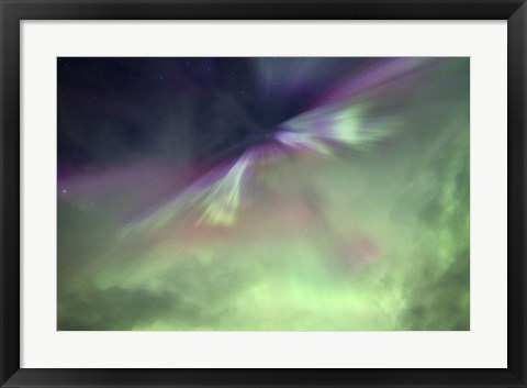 Framed Aurora Borealis and Big Dipper Burst, Canada Print