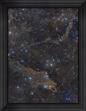 Framed Dusty Nebulae in Cepheus Constellation Print