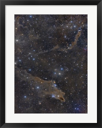 Framed Dusty Nebulae in Cepheus Constellation Print