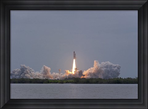 Framed Space Shuttle Atlantis (final launch) Print