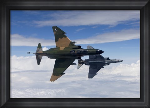 Framed Two QF-4E&#39;s Fly over the Gulf of Mexico Print