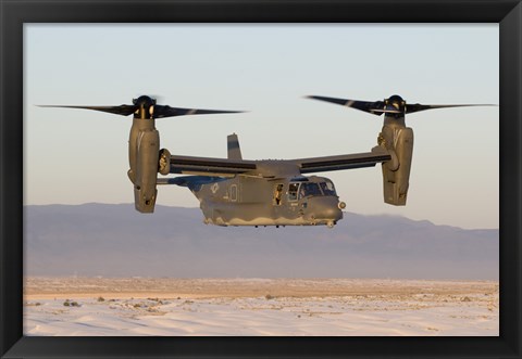 Framed CV-22 Osprey Flies in Helicopter Mode Print