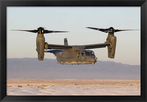 Framed CV-22 Osprey Flies in Helicopter Mode Print