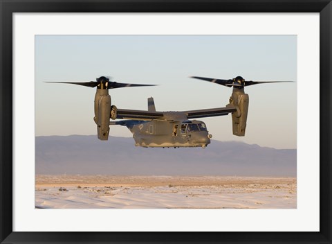 Framed CV-22 Osprey Flies in Helicopter Mode Print