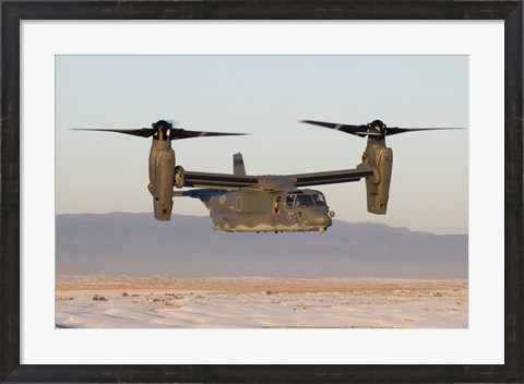 Framed CV-22 Osprey Flies in Helicopter Mode Print