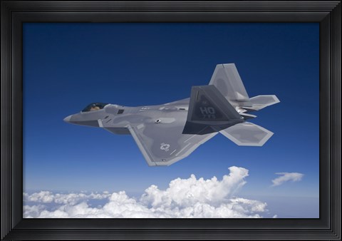 Framed F-22 Raptor over Southern New Mexico Print