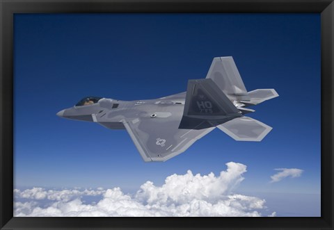 Framed F-22 Raptor over Southern New Mexico Print