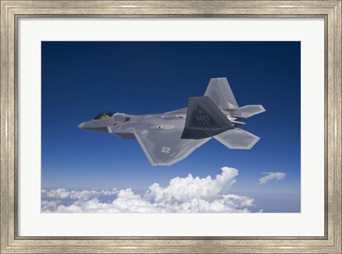 Framed F-22 Raptor over Southern New Mexico Print